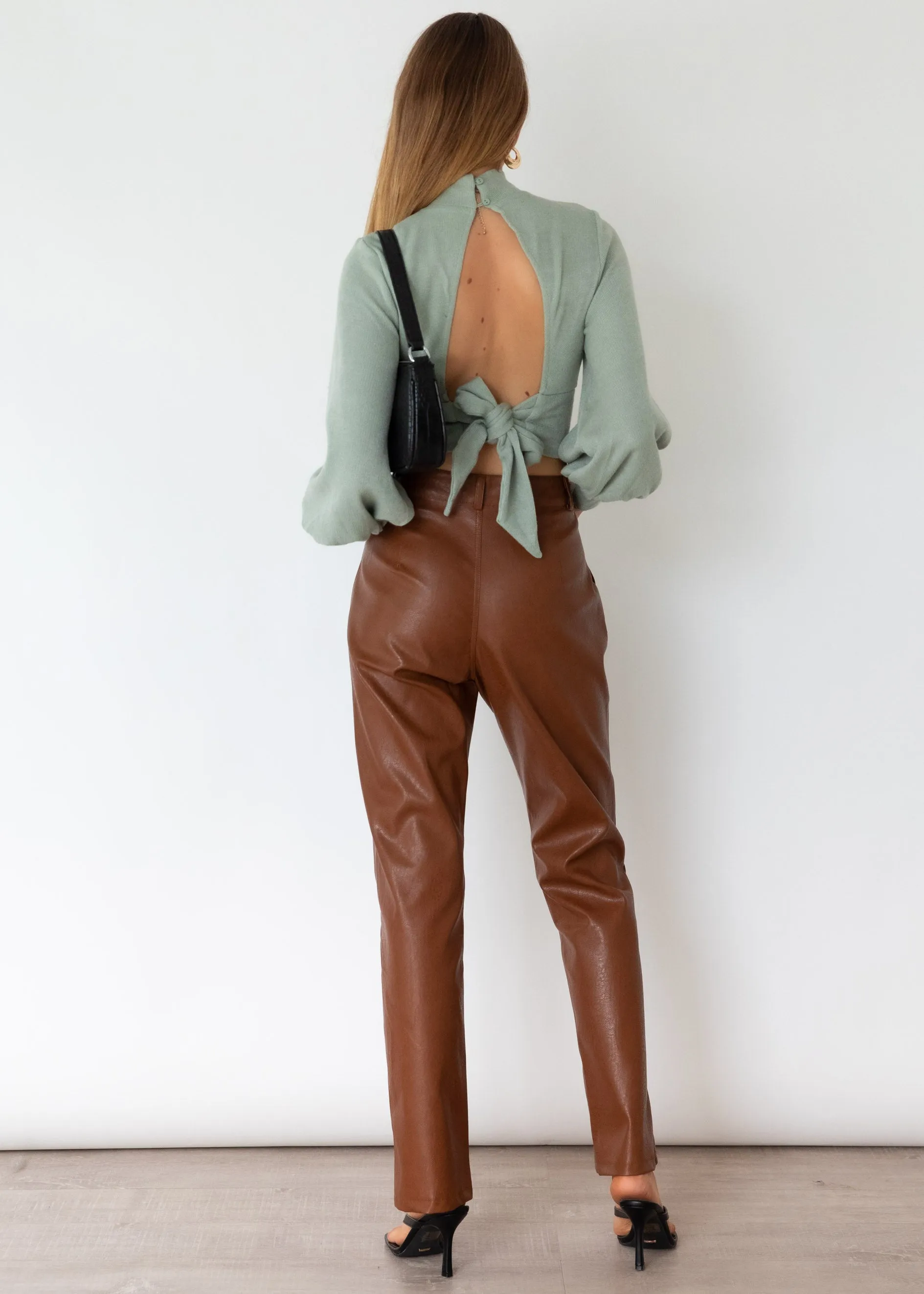 Steffi Knit Crop - Sage
