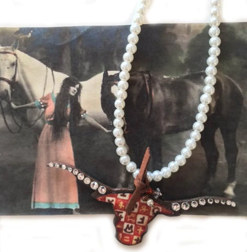 Stunning Longhorn Handcrafted Necklace