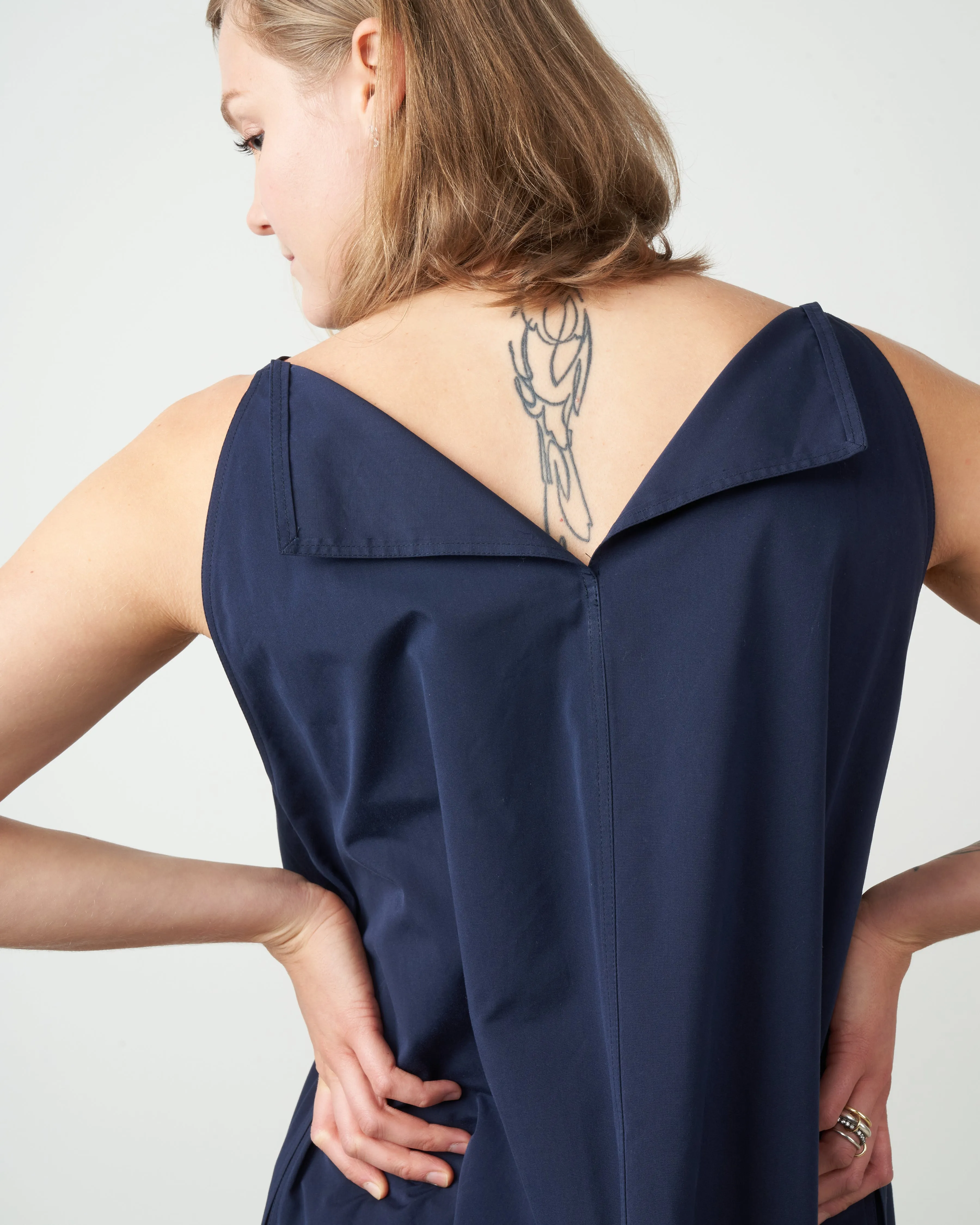 summer dress - woven dark navy