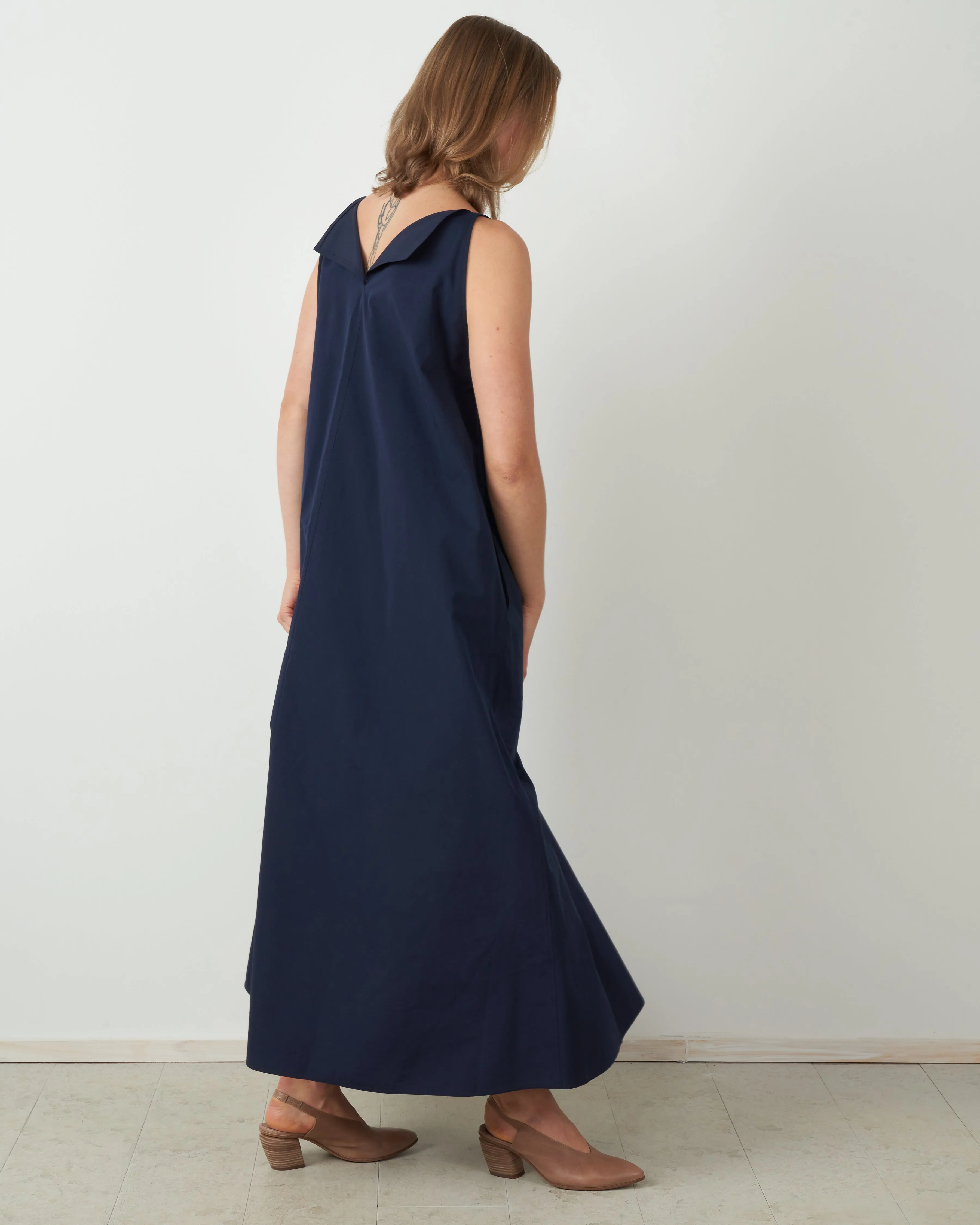 summer dress - woven dark navy