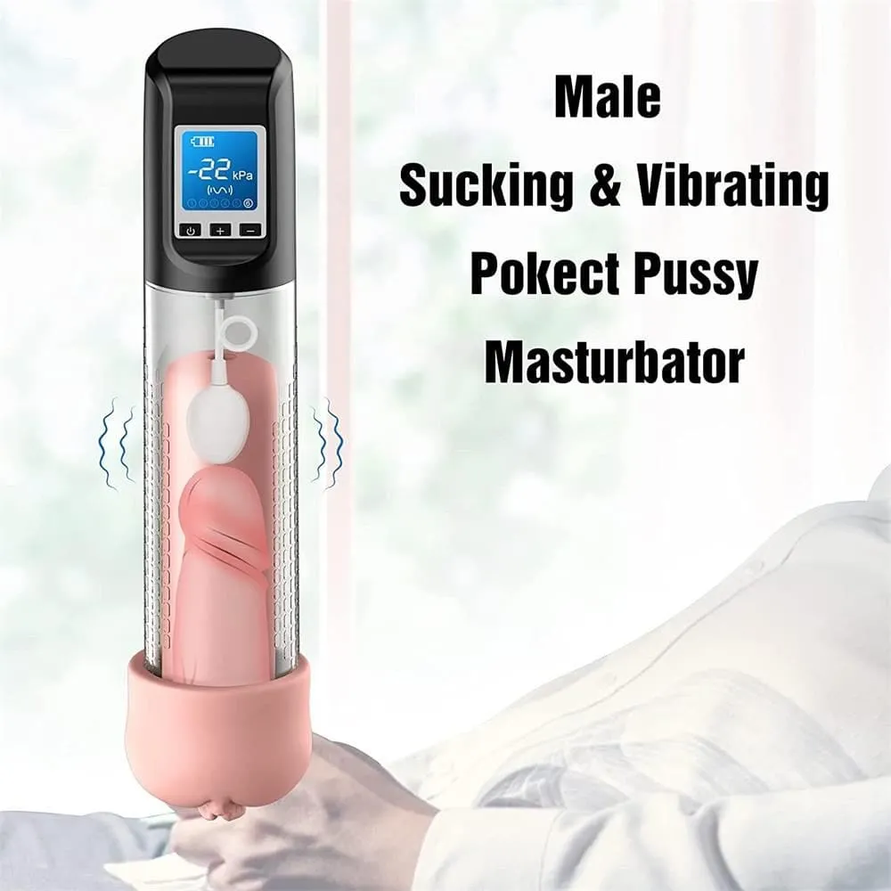 Supreme Max Results Pump Penis Enlarger Automatic Vacuum Enhancement with LED Screen 3.0