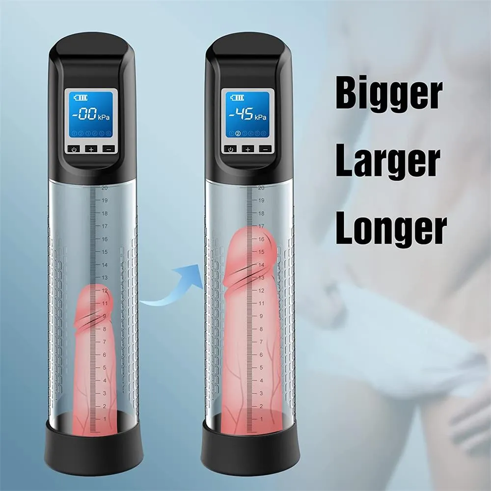 Supreme Max Results Pump Penis Enlarger Automatic Vacuum Enhancement with LED Screen 3.0