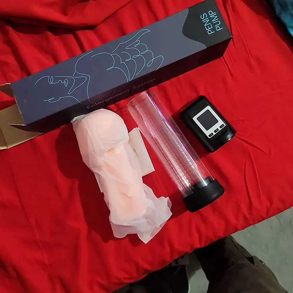 Supreme Max Results Pump Penis Enlarger Automatic Vacuum Enhancement with LED Screen 3.0