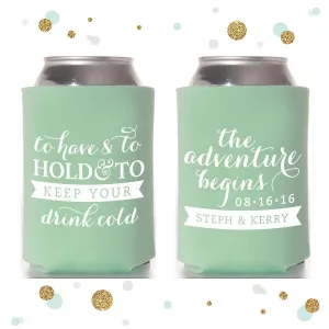 The Adventure Begins - Wedding Can Cooler #14R