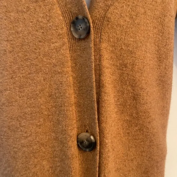 THEORY Brown Cashmere long cardigan size medium office core boardroom chic