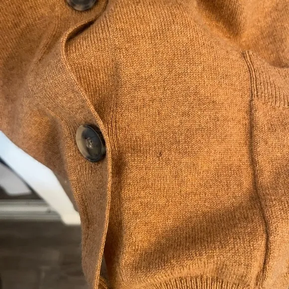 THEORY Brown Cashmere long cardigan size medium office core boardroom chic
