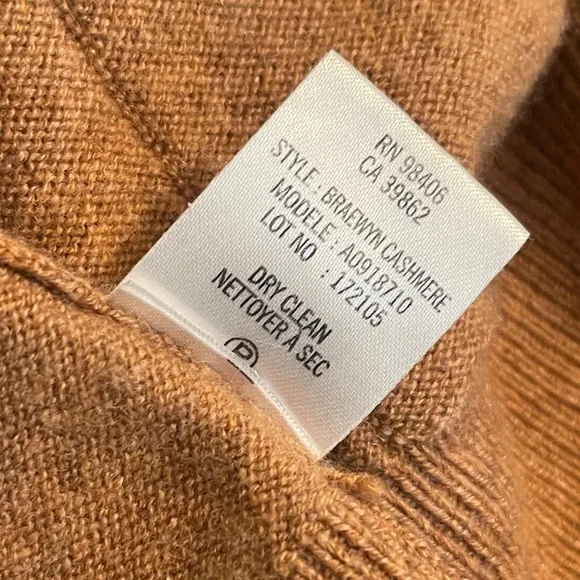 THEORY Brown Cashmere long cardigan size medium office core boardroom chic