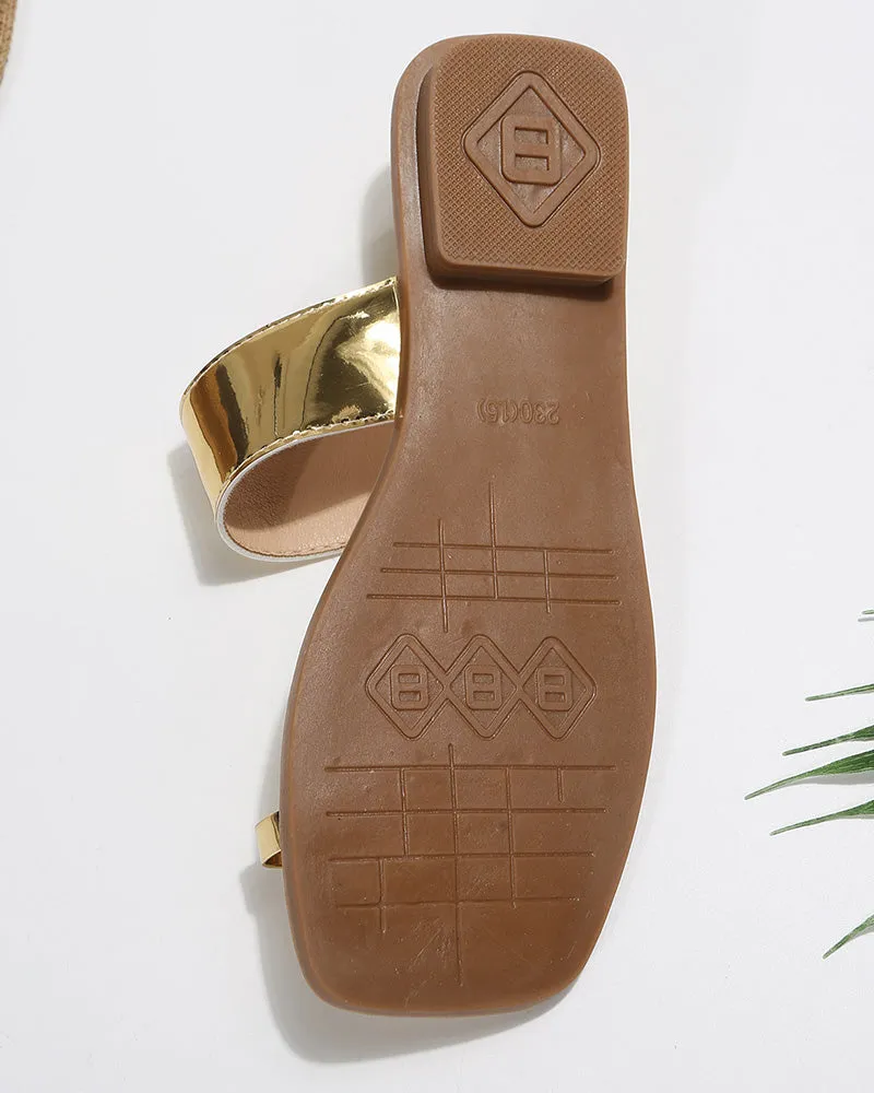 Thin Strap Toe Ring Flip Flops