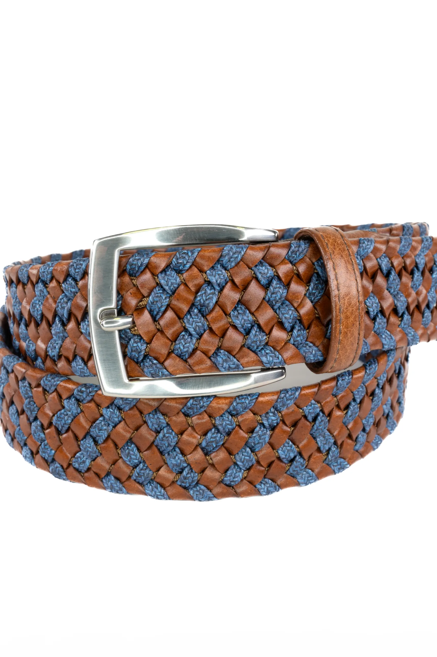 Torino Woven Leather Stretch Belt