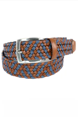 Torino Woven Leather Stretch Belt