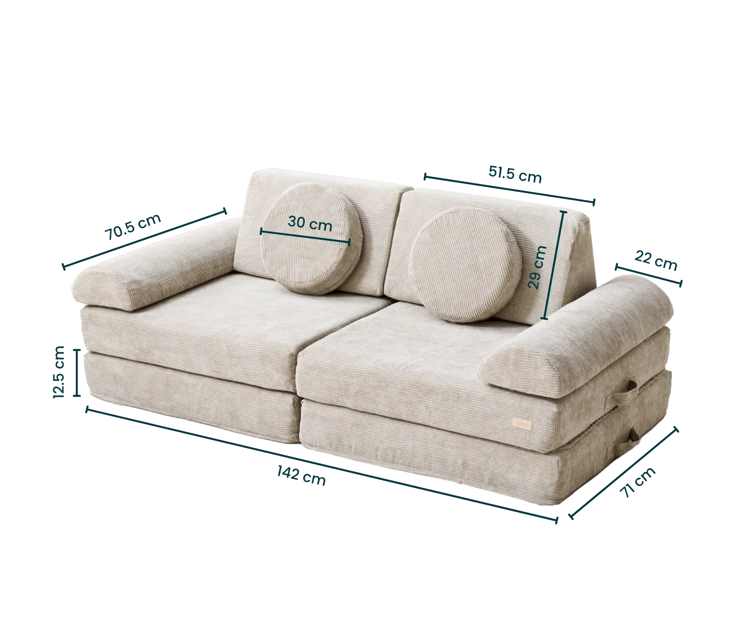 Tutti Bambini Playrama Montessori Kids Play  Sofa - Mushroom