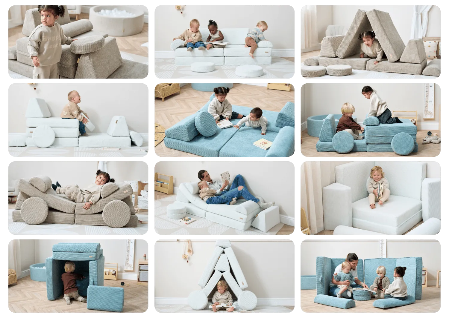 Tutti Bambini Playrama Montessori Kids Play  Sofa - Mushroom