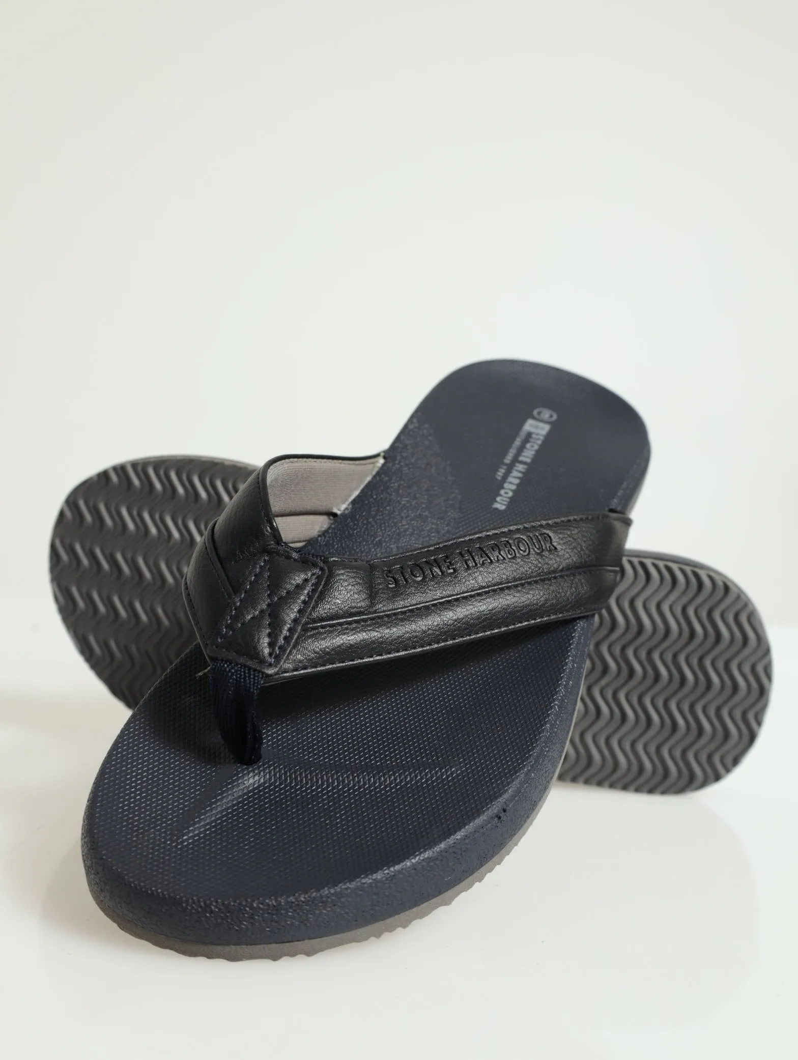 Ultra Soft Comfort Wide Vamp Sandal - Navy