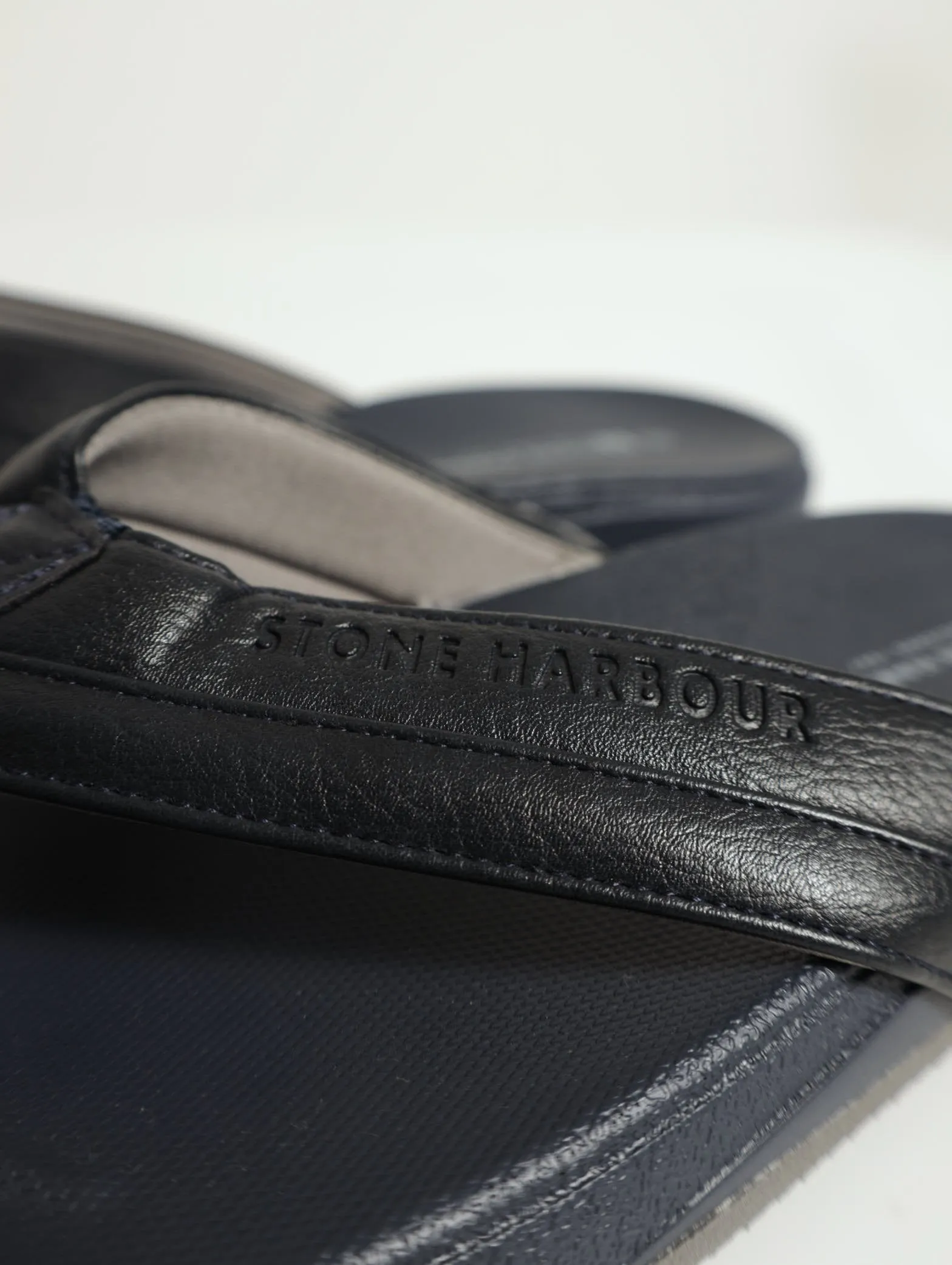Ultra Soft Comfort Wide Vamp Sandal - Navy