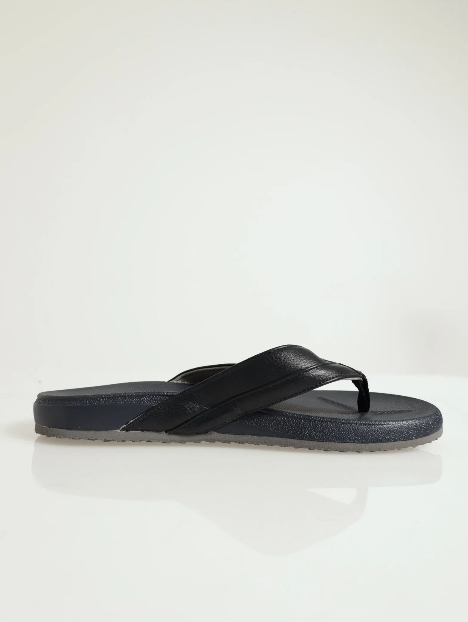 Ultra Soft Comfort Wide Vamp Sandal - Navy