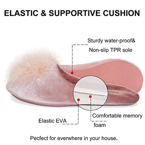 Velvet Memory Foam Slippers
