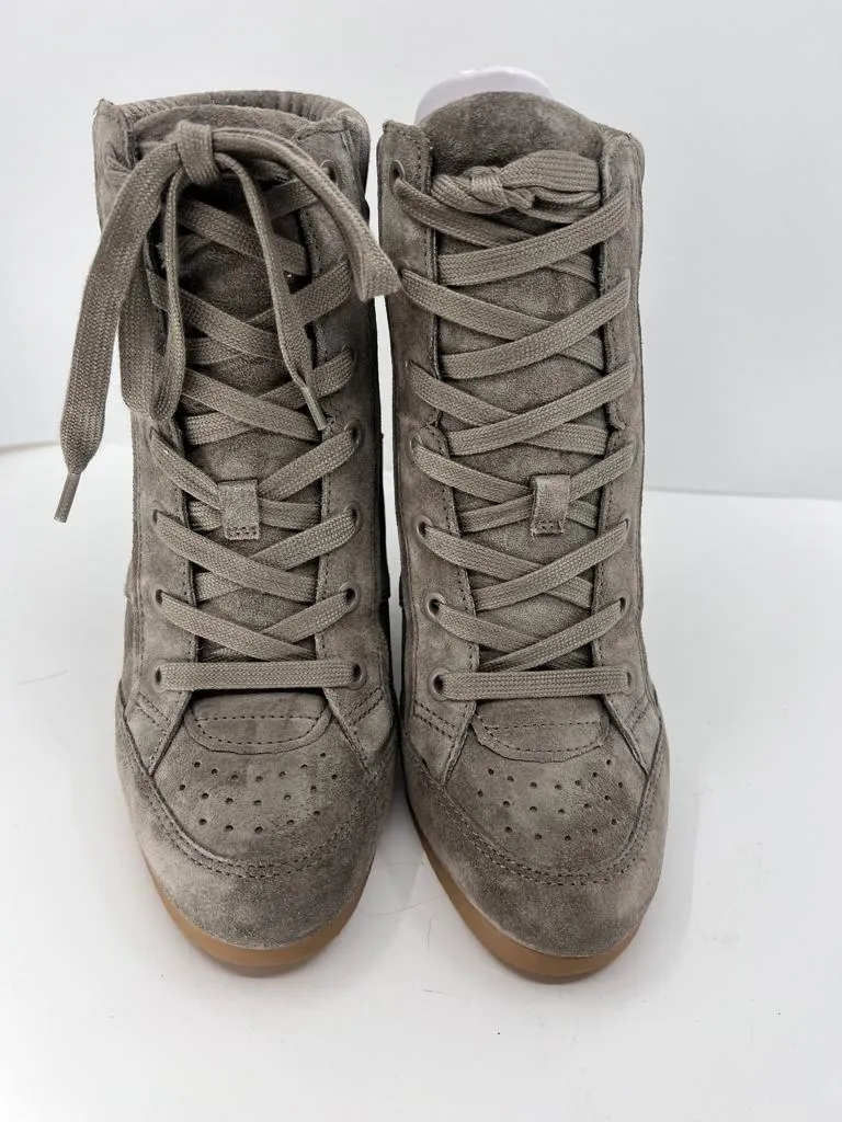 VERONICA BEARD ELISSA SUEDE WEDGE SNEAKERS BOOTIES
