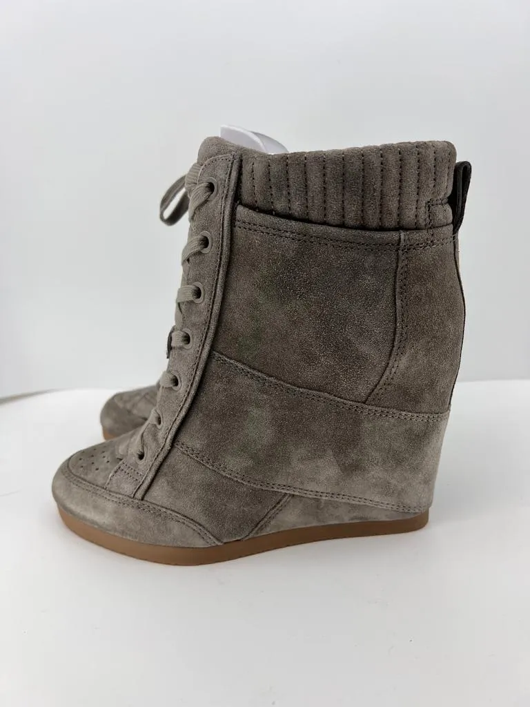 VERONICA BEARD ELISSA SUEDE WEDGE SNEAKERS BOOTIES