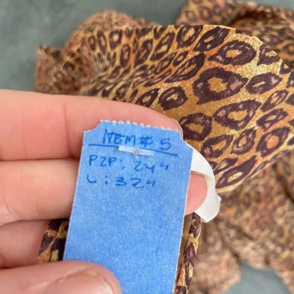 Victoria’s Secret Leopard Print Chiffon Kimono Robe Attached Belt – One Size
