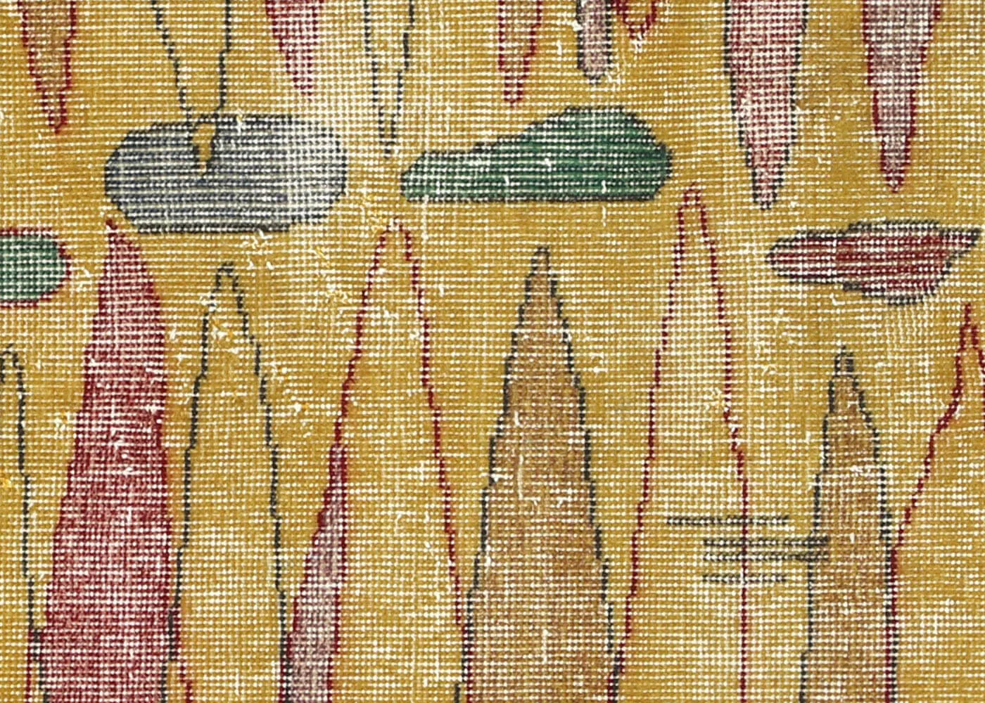 Vintage Turkish Mid-Century-Modern Rug - 3'8" x 6'8"