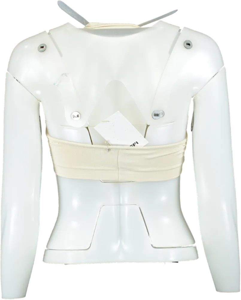 Waffle Whipped Cream Halter Bra UK M