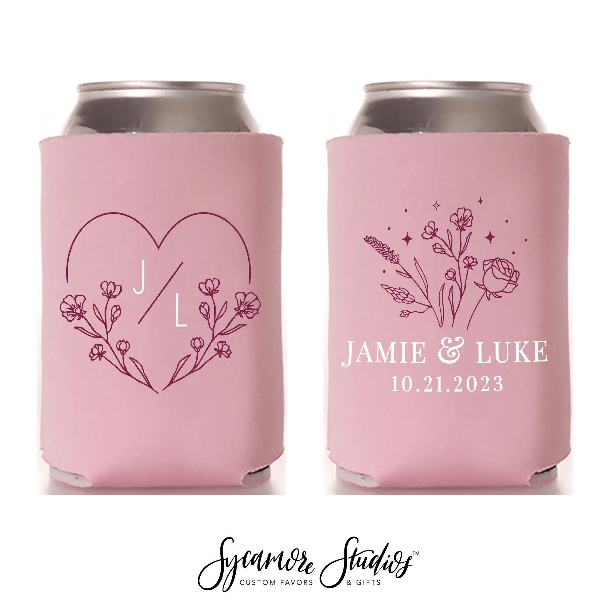Wedding Can Cooler #21FR - Full Color