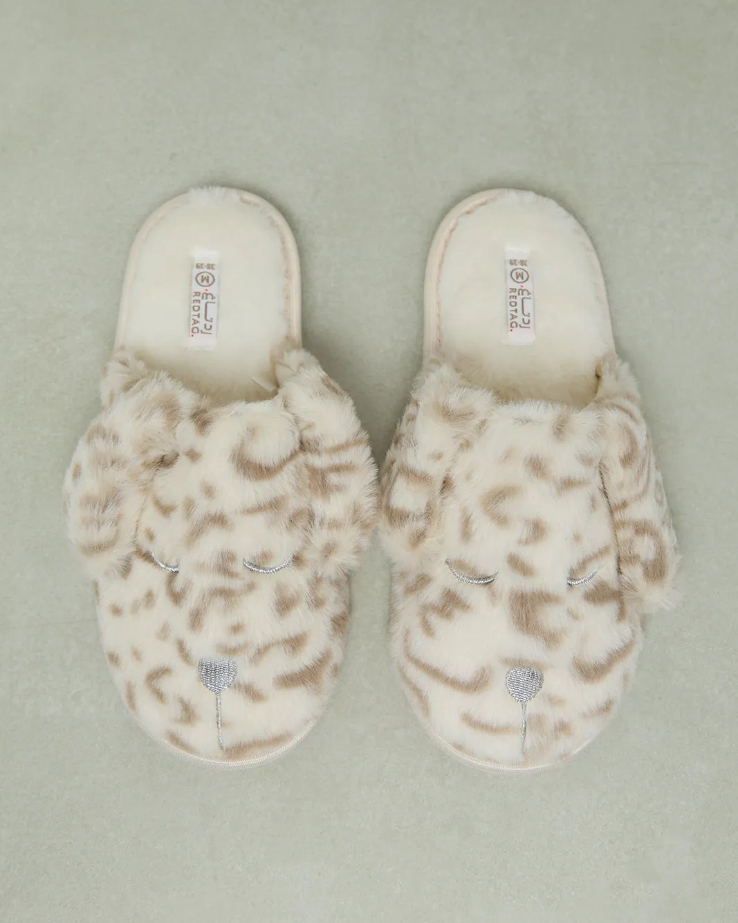 Women Beige Embellished Slipper
