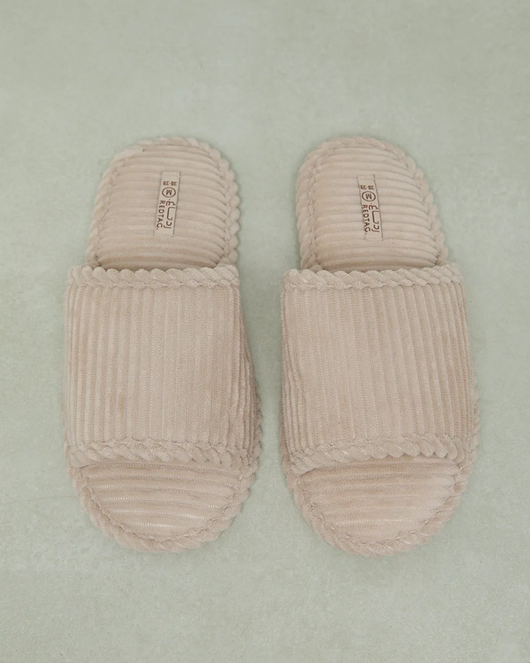 Women Beige Textured Slipper