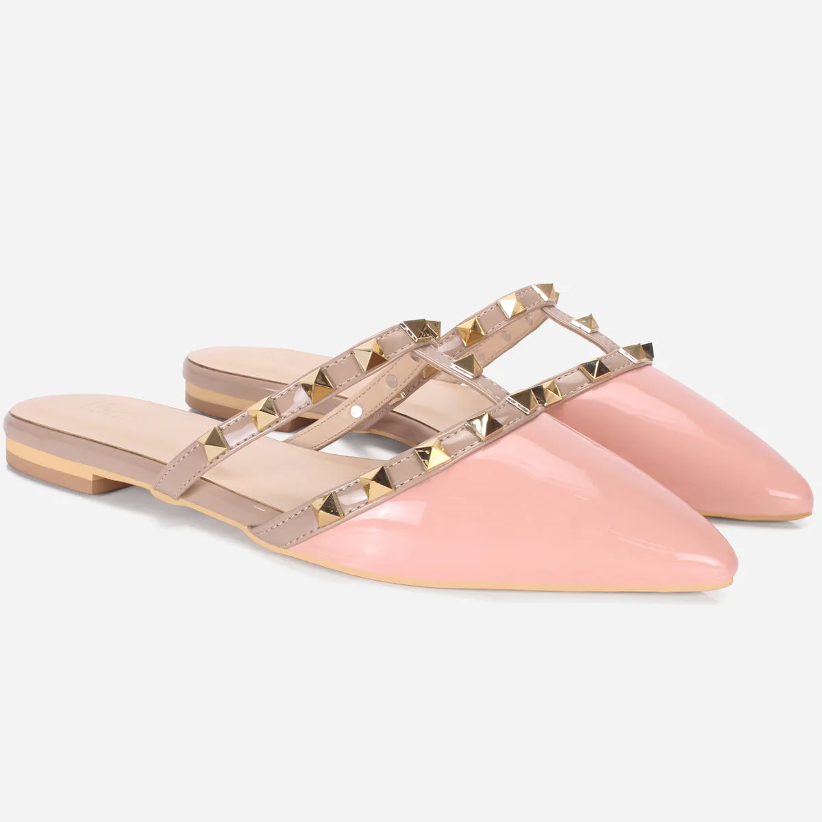 Womens "FRIDA" Adorned Pointed Slide In Slipper