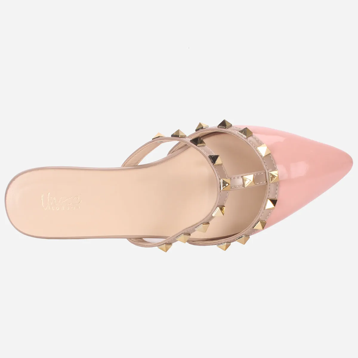 Womens "FRIDA" Adorned Pointed Slide In Slipper
