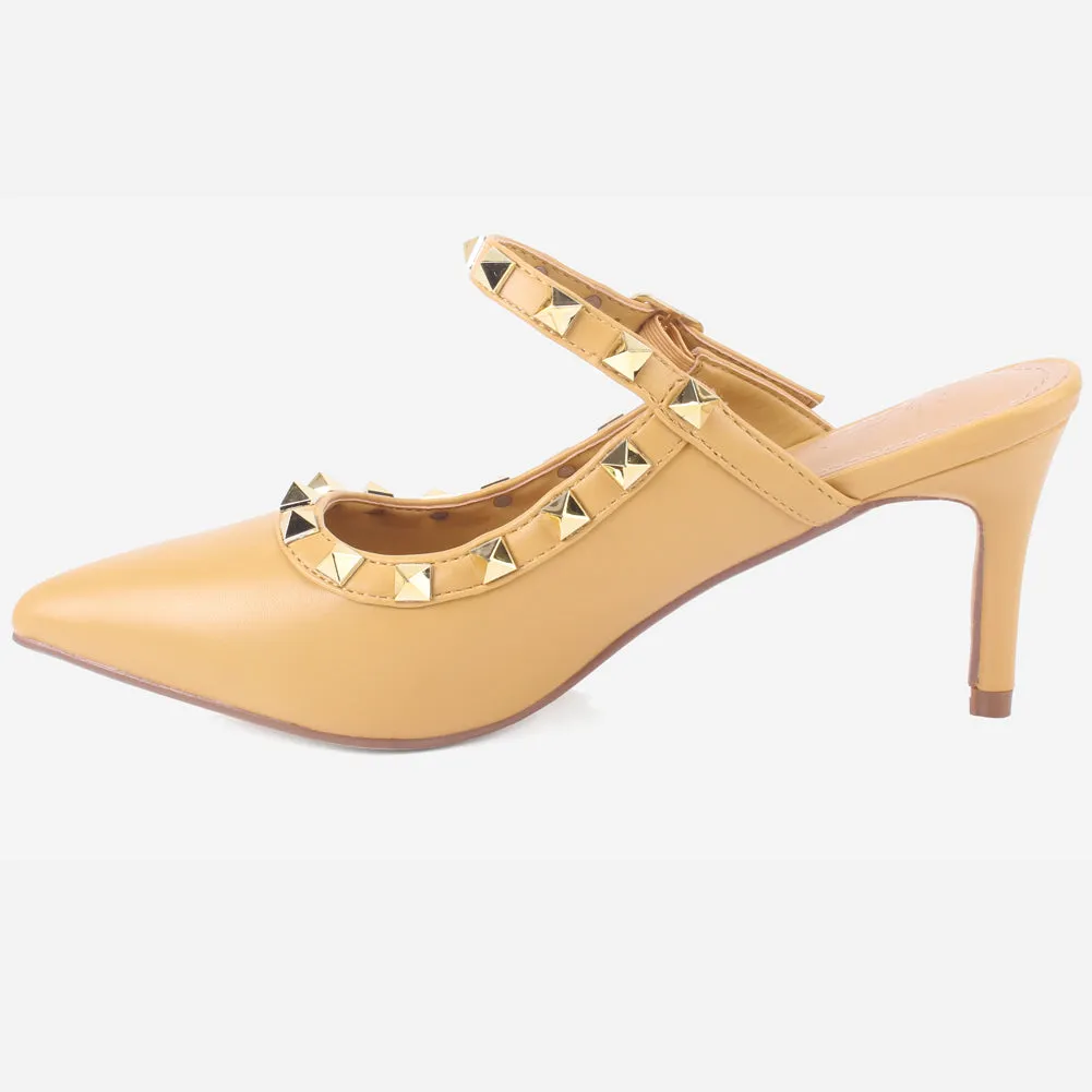 Women's "LIZA" Studs Accented Sandals