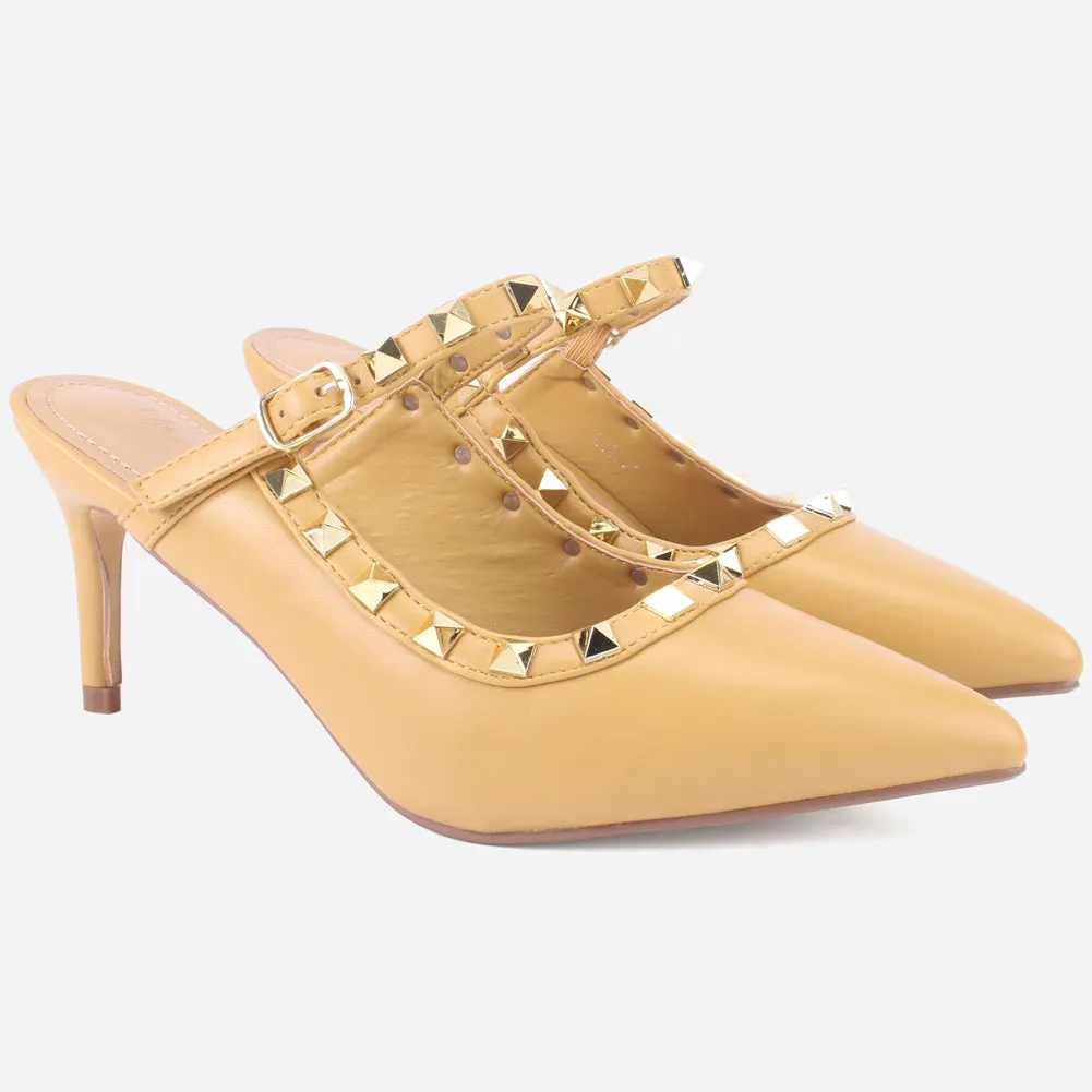 Women's "LIZA" Studs Accented Sandals
