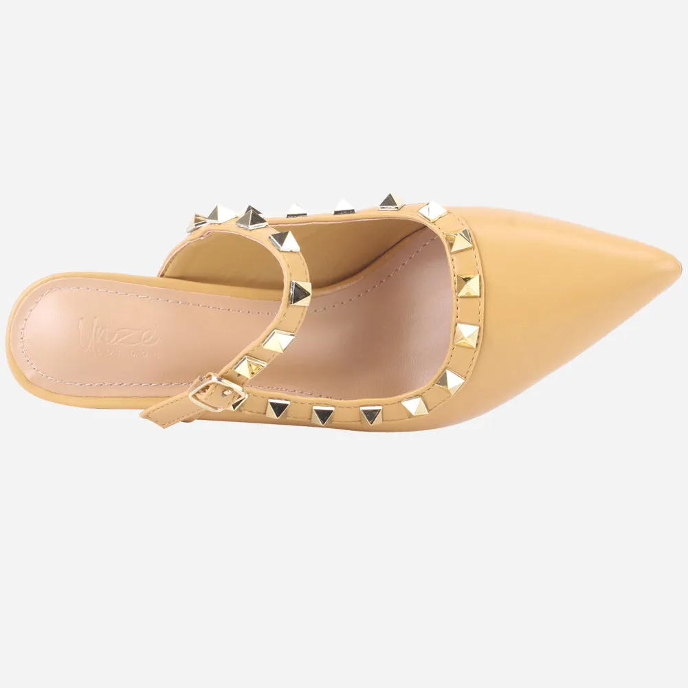 Women's "LIZA" Studs Accented Sandals