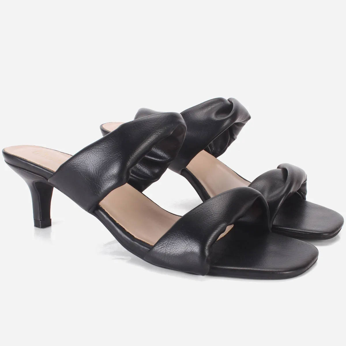 Womens "SHARITA" Dual Strap Slide In Sandals