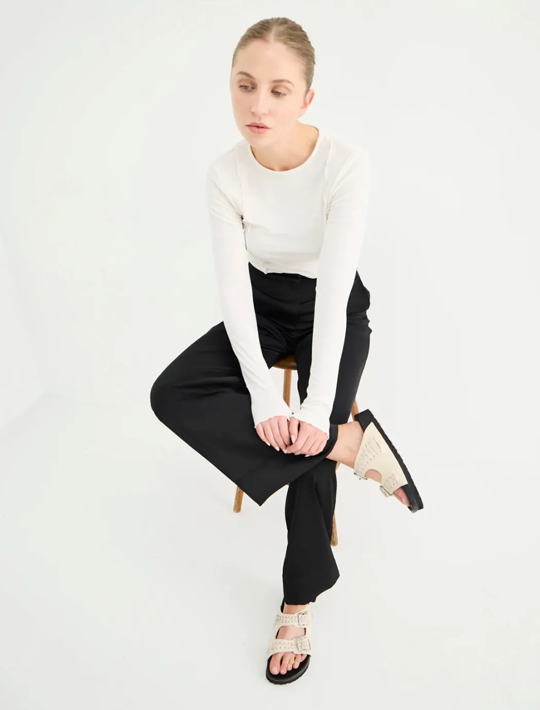 Woven Buckle Slide Cream