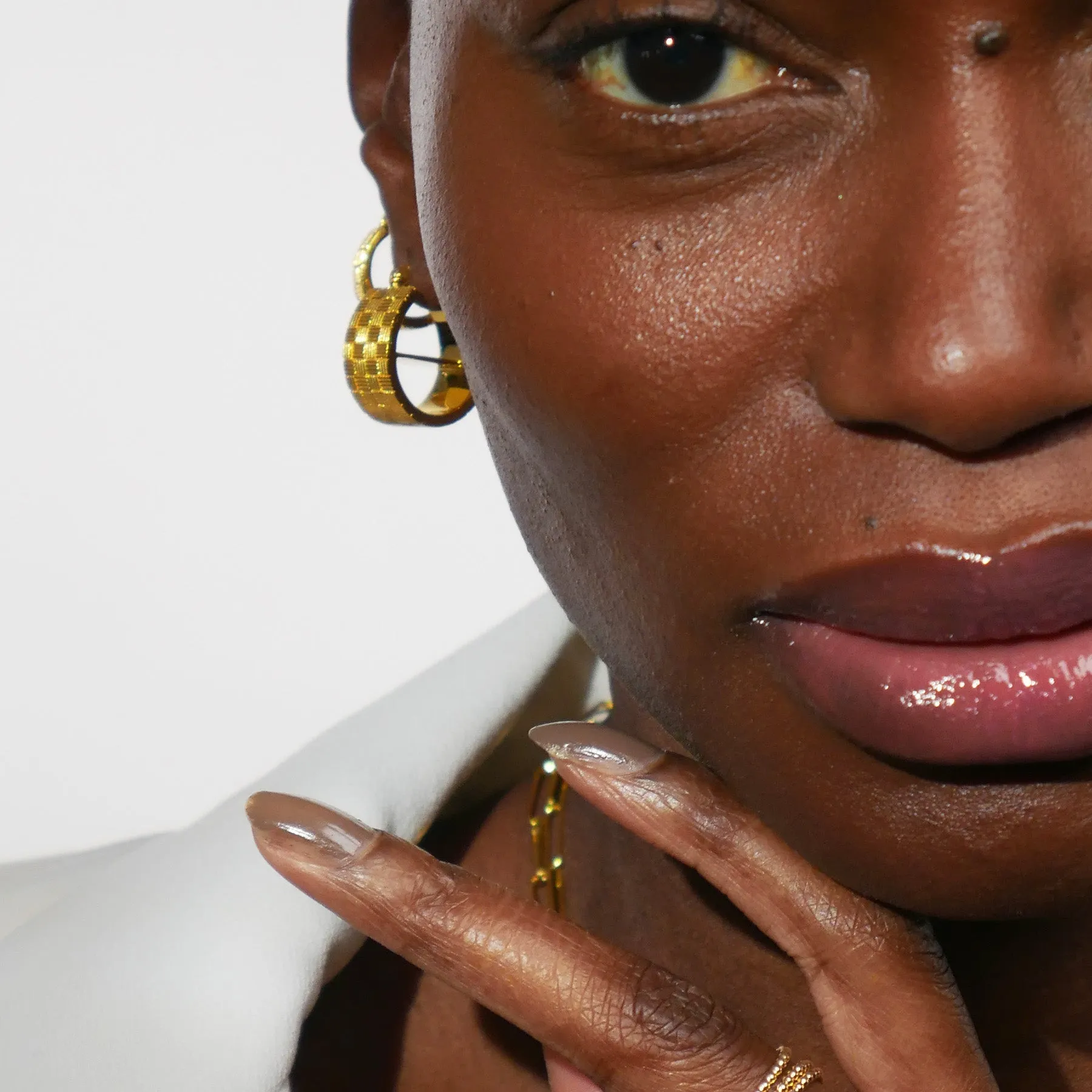 Woven Hoop Earrings Small