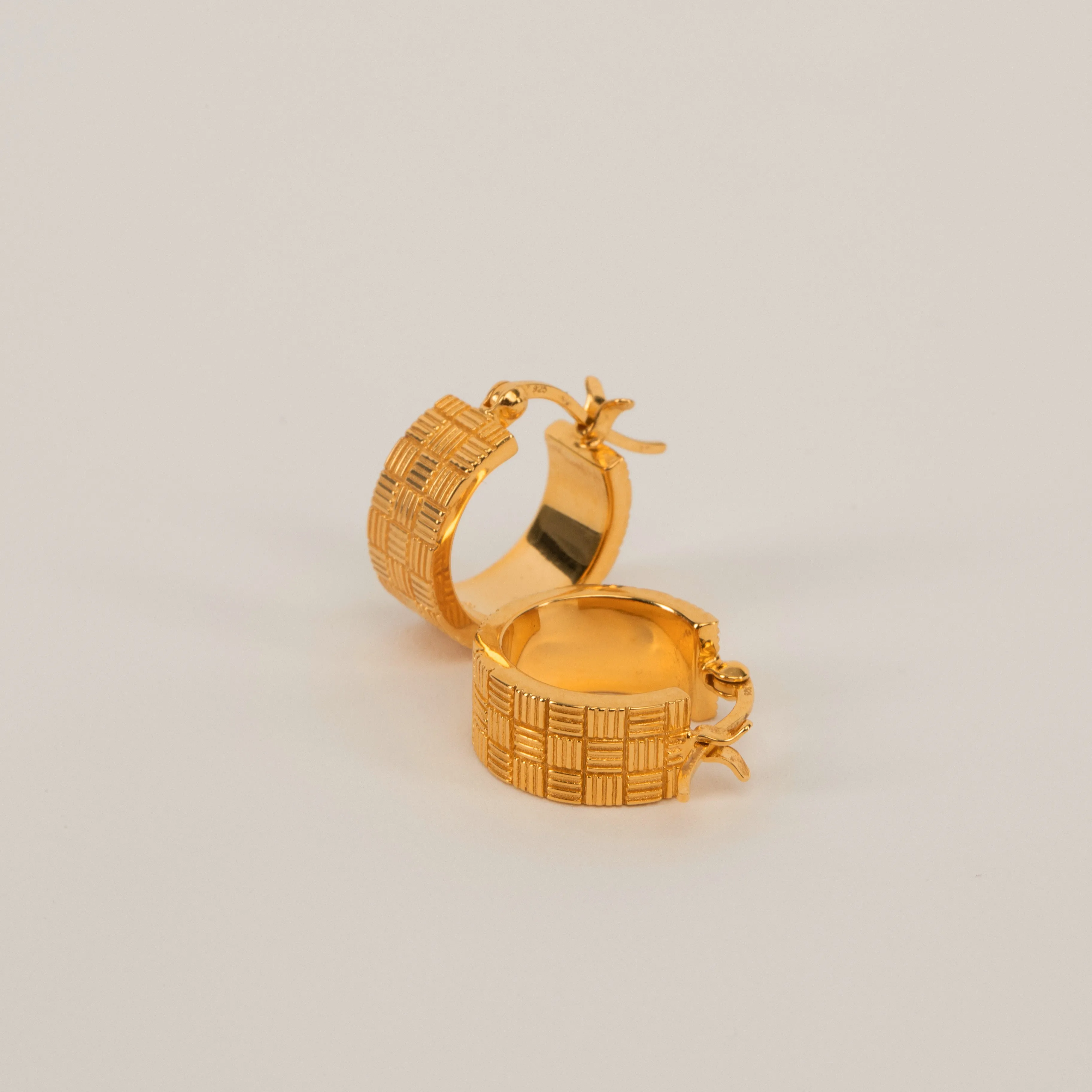 Woven Hoop Earrings Small
