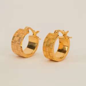 Woven Hoop Earrings Small