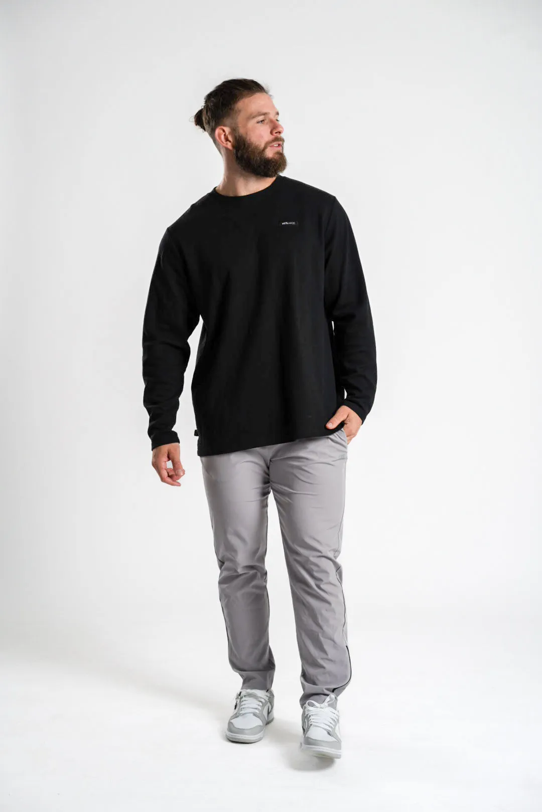 Woven Patch Long Sleeve Waffle Tee