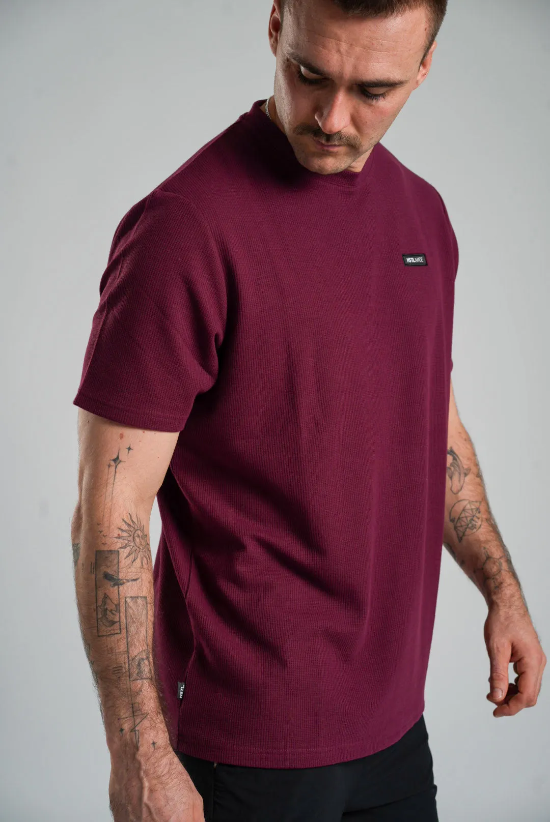 Woven Patch Waffle Tee