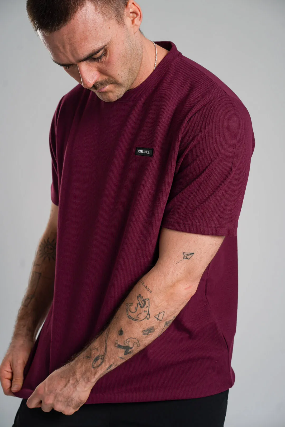 Woven Patch Waffle Tee