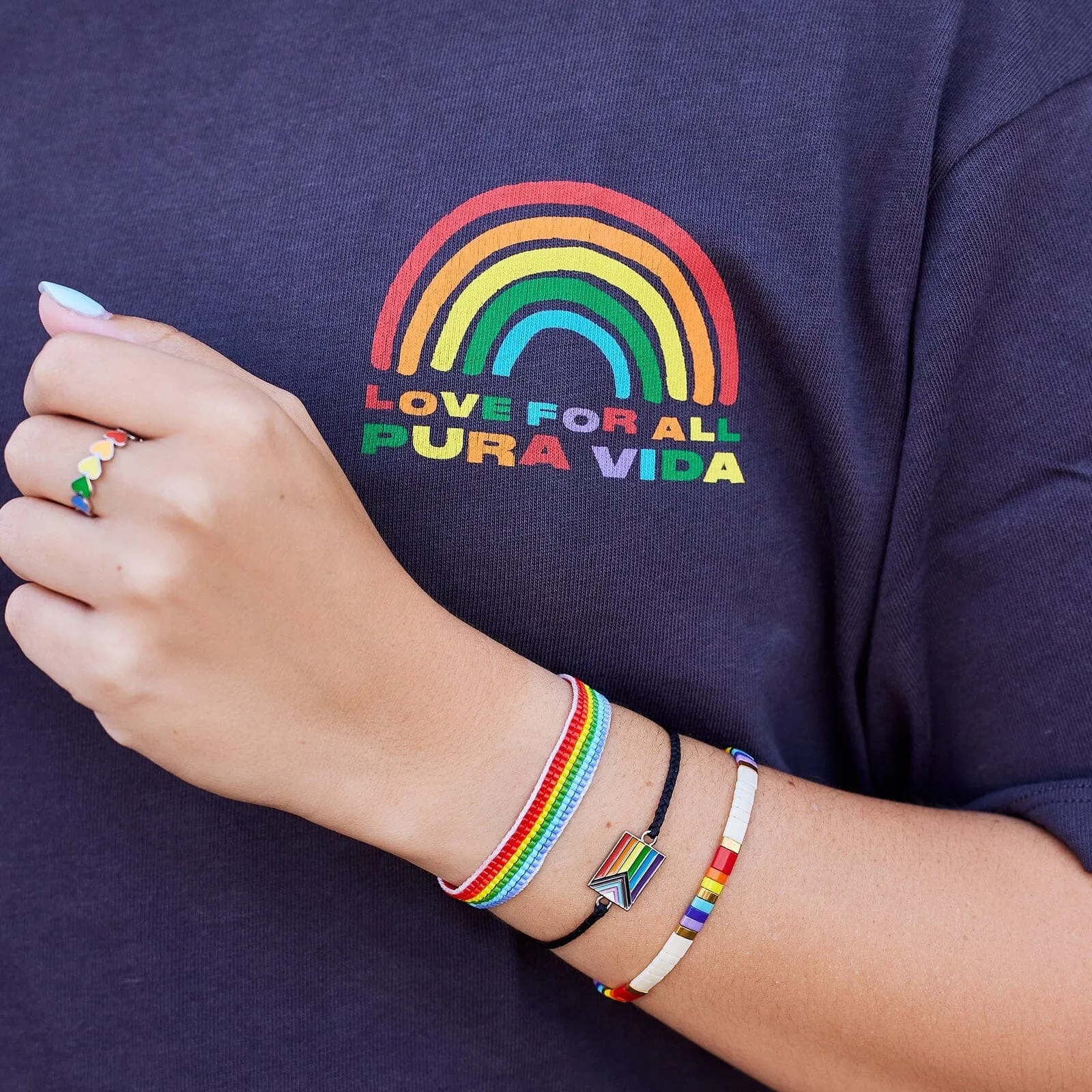 Woven Rainbow Seed Bead Bracelet