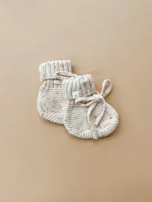 Ziggy Lou Booties - Oatmeal Fleck